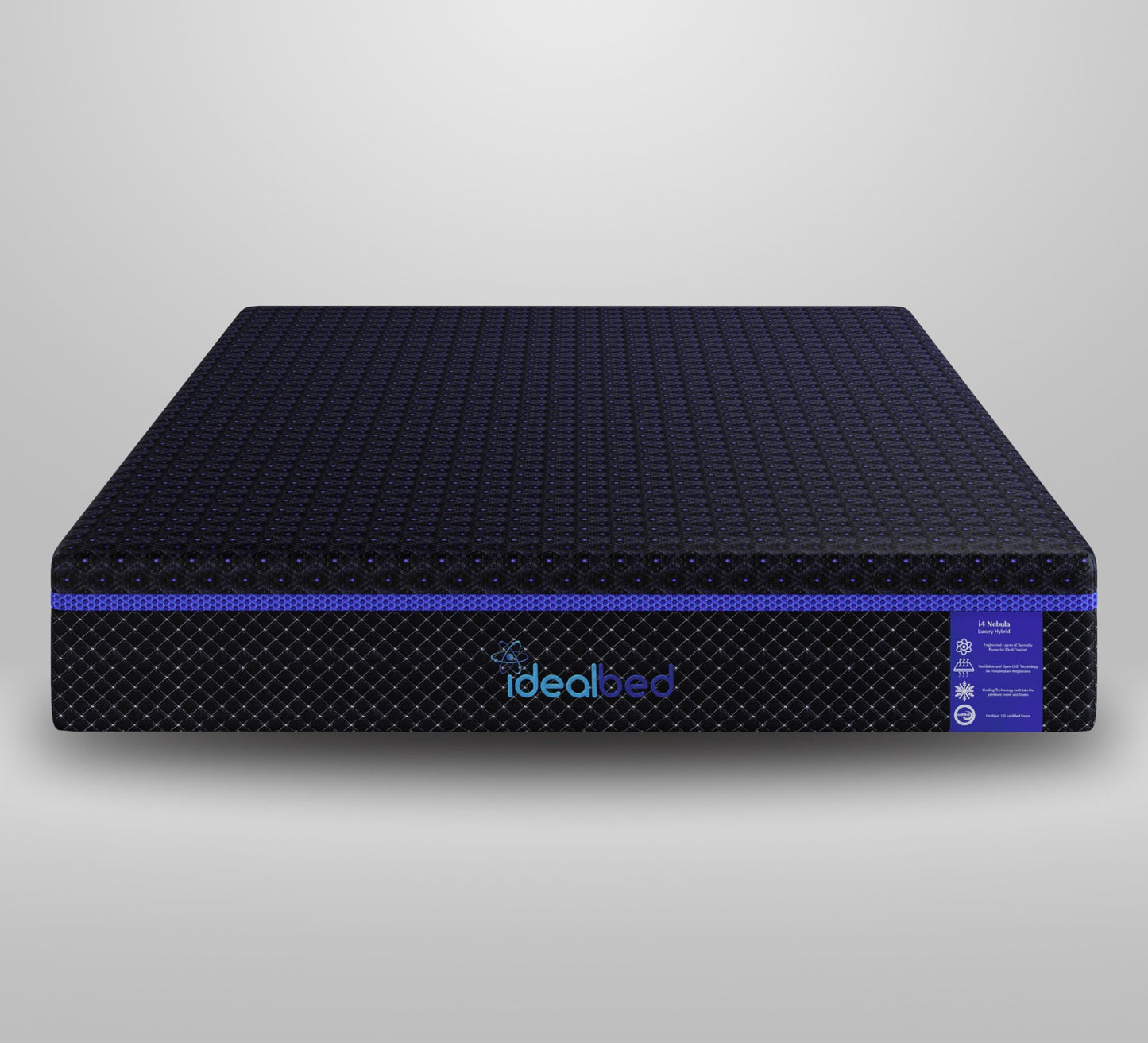 iDealBed S4 Nebula Luxury Hybrid Mattress + 7i Custom Adjustable Bed Sleep System, Comfort, Cooling & Support, Silent Performance, Lumbar Support, Pillow Tilt (Medium Firm, Split California King)